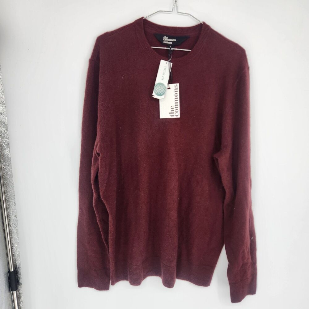 The Commons Men's Brown Fletcher‎ 100% Cashmere Crewneck Sweater NWT